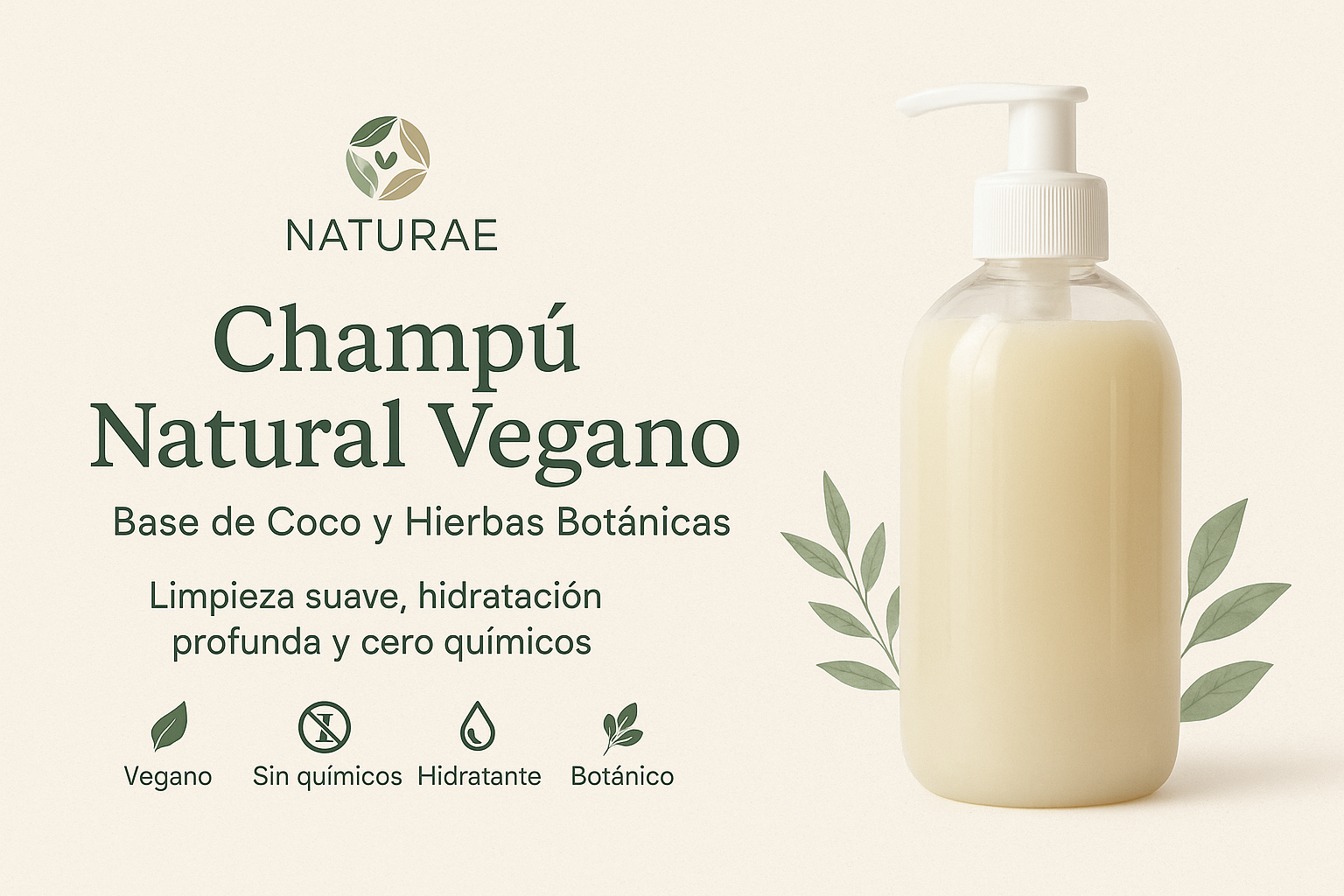 Receta de Champú Natural Vegano y Sin Químicos – Base de Coco y Hierbas
